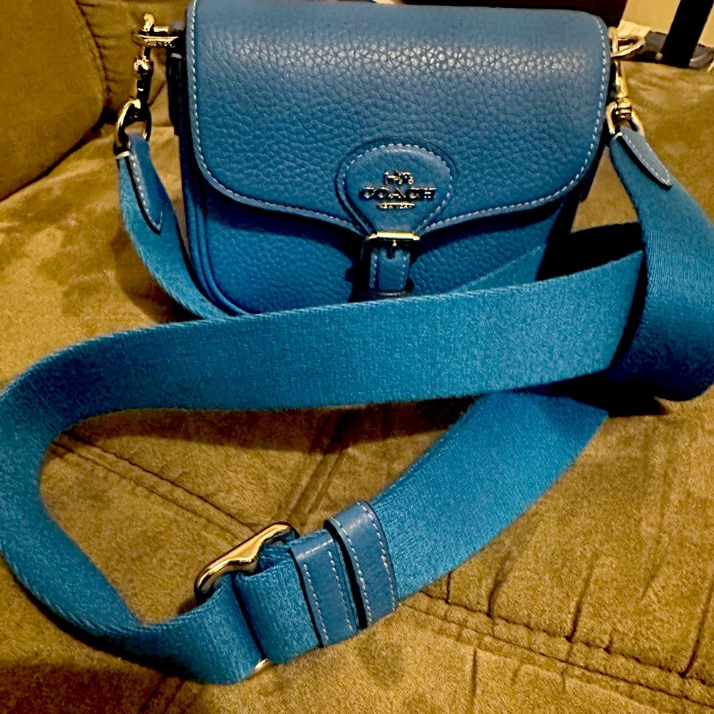 Coach Bag Mini Painters Tape Blue